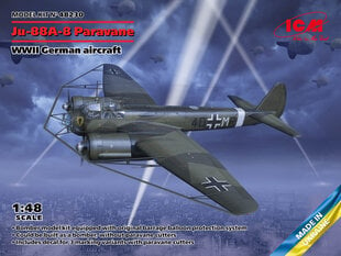 Liimitav mudel ICM 48230 WWII German aircraft Ju-88A-8 Paravane 1/48 hind ja info | Liimitavad mudelid | kaup24.ee