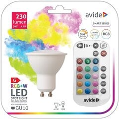 Светодиодная лампа Avid Smart RGB 4.2W GU10 230лм с пультом цена и информация | Лампочки | kaup24.ee