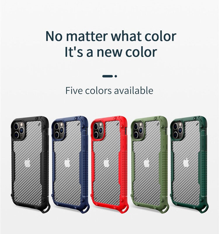 iPhone 11 (6,1″) Carbon Shockproof ümbris randmerihmaga – Khaki цена и информация | Telefoni kaaned, ümbrised | kaup24.ee