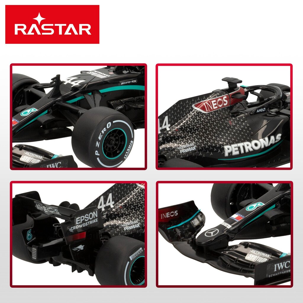 Raadio-juhitav sportauto Mercedes-AMG F1 W11 EQ Perfomance (must) 1:18 Rastar, 6+ цена и информация | Poiste mänguasjad | kaup24.ee