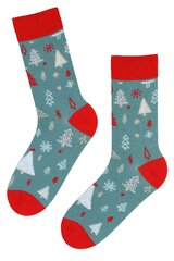 Хлопковые носки NICOLAS с елками NICOLAS-46-48 цена и информация | Женские носки | kaup24.ee