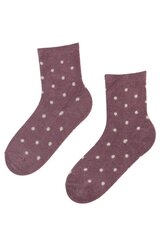 Женские тёплые пушистые носки лилового цвета с изображением белых крапинок LILA цена и информация | Женские носки | kaup24.ee