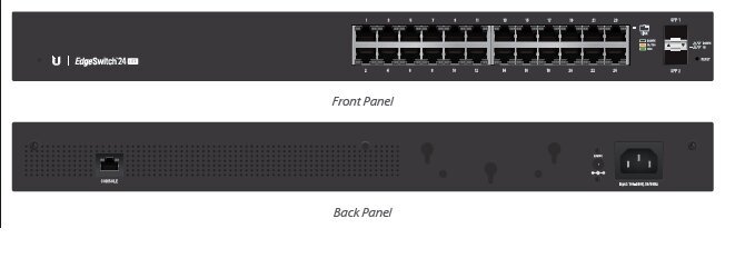 Ubiquiti Rack 1U|24x10Base-T / 100Base-TX / 1000Base-T|2xSFP|1xConsole|ES-24-LITE цена и информация | Ruuterid | kaup24.ee