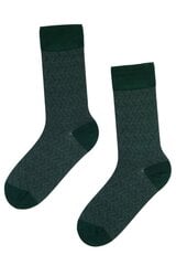 Мужские костюмные носки тёмно-зелёного цвета из вискозы с зигзагообразным полосатым узором MANU цена и информация | Мужские носки | kaup24.ee