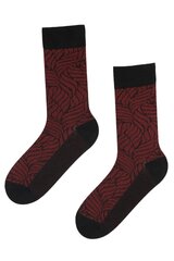 Мужские костюмные носки тёмно-красного цвета из вискозы с волнистым узором MONDO цена и информация | Meeste sokid | kaup24.ee