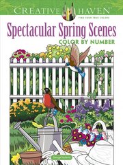 Creative Haven Spectacular Spring Scenes Color by Number hind ja info | Väikelaste raamatud | kaup24.ee