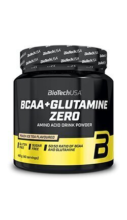 Toidulisand BioTech USA BCAA + Glutamine Zero, 480 g цена и информация | Aminohapped | kaup24.ee