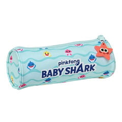 Silindriline koolikott Baby Shark Beach Day helesinine (20 x 7 x 7 cm) hind ja info | Pinalid | kaup24.ee