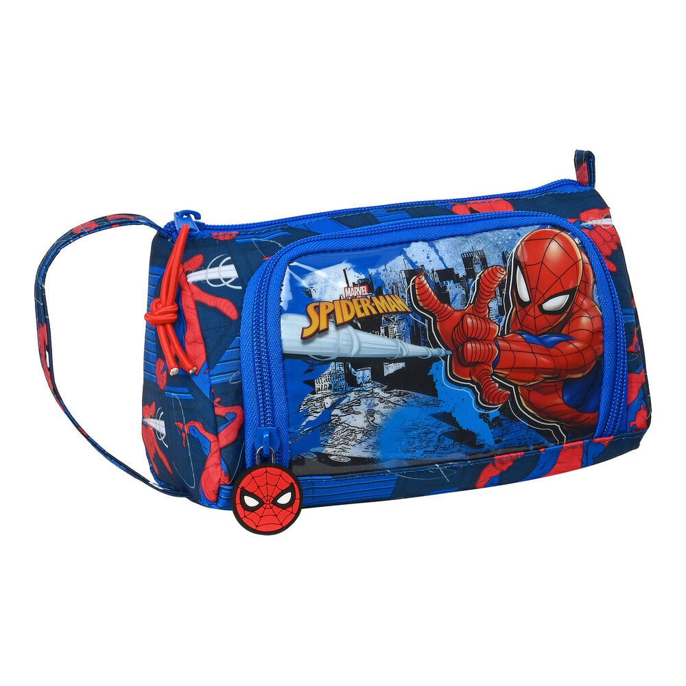 Koolikott Spiderman Great Power punane sinine (20 x 11 x 8.5 cm) hind ja info | Pinalid | kaup24.ee