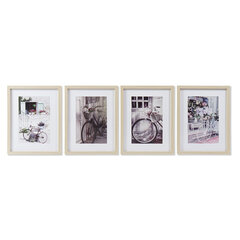 Maal DKD Home Decor jalgratas (35 x 2.5 x 45 cm) (4 pcs) цена и информация | Картины, живопись | kaup24.ee