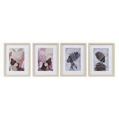 Maal DKD Home Decor afriklanna (35 x 2.5 x 45 cm) (4 pcs) hind ja info | Seinapildid | kaup24.ee