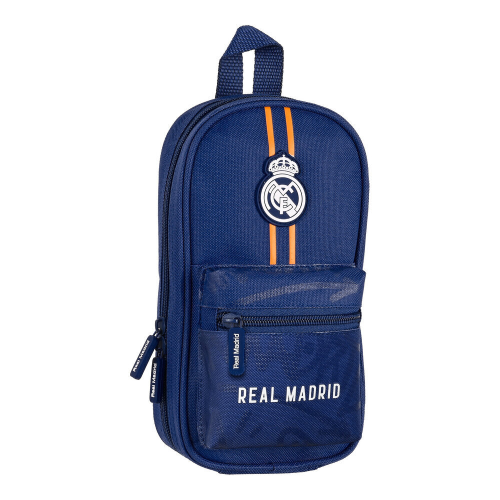 Seljakoti pliiatsikarp Real Madrid sinine (12 x 23 x 5 cm) (33 osad) hind ja info | Koolikotid, sussikotid | kaup24.ee