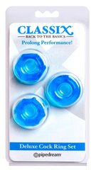 C deluxe cock ring set blue цена и информация | Эрекционные кольца, насадки на пенис | kaup24.ee