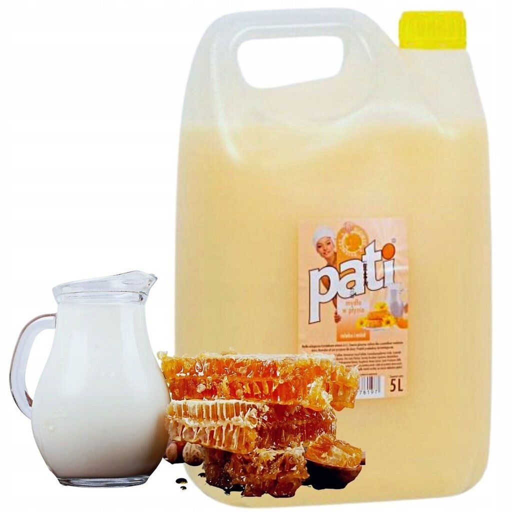 Piima ja mee lõhnaga vedelseep Pati, 5l hind ja info | Seebid | kaup24.ee