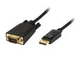 VGA kaabel - DisplayPort, 1,8 m hind ja info | Kaablid ja juhtmed | kaup24.ee