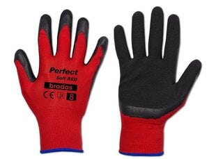 Перчатки защитные PERFECT SOFT RED латекс 8 цена и информация | Рабочие перчатки | kaup24.ee