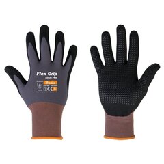 Перчатки защитные нитриловые, FLEX GRIP SANDY PRO 7 цена и информация | Рабочие перчатки | kaup24.ee