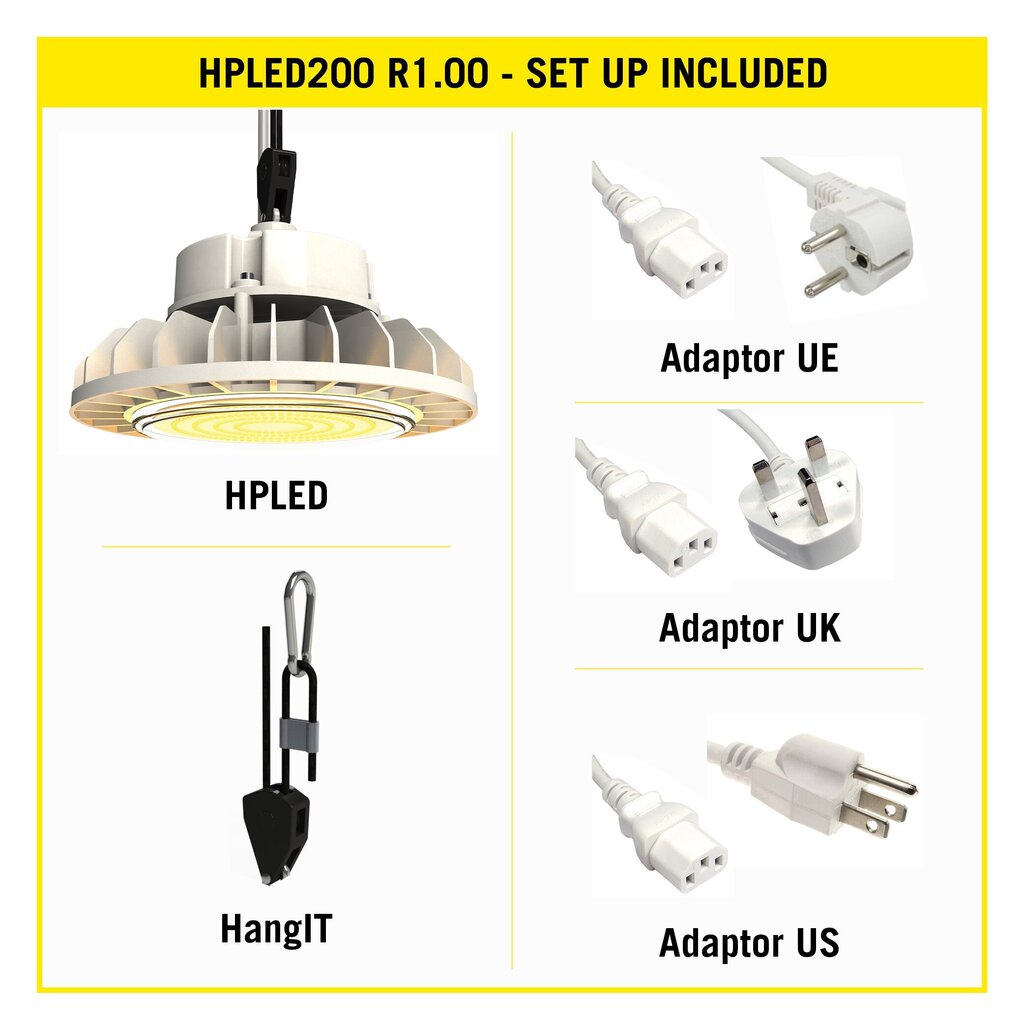 Taimelamp HPLED (Samsung) 200W täisspekter IP65 hind ja info | Süvistatavad ja LED valgustid | kaup24.ee