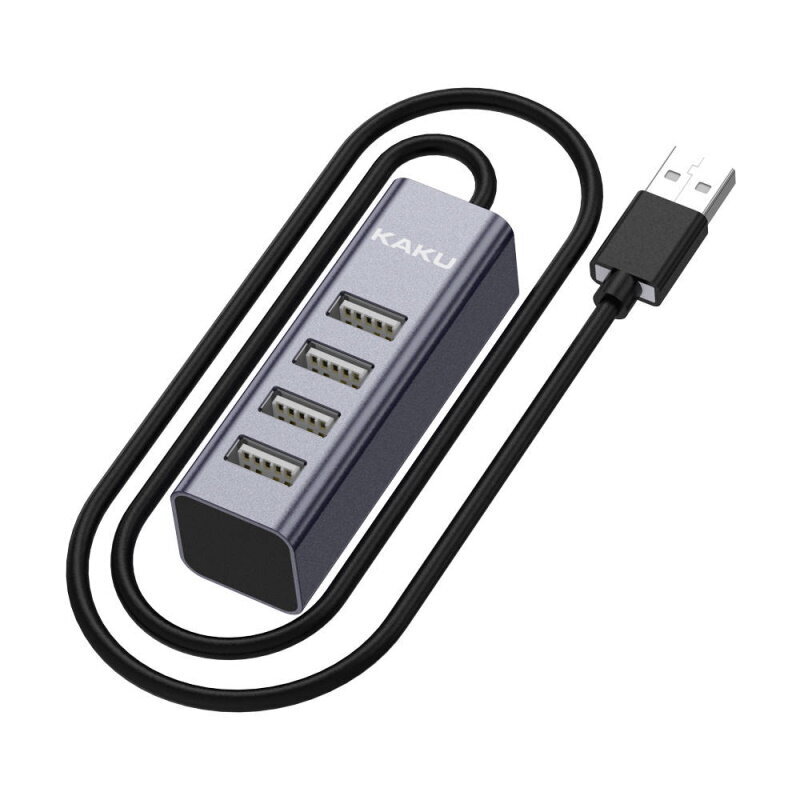 4-pordiline USB 2.0 jaotur iKaku KSC-383, 80 cm kaabliga 480 MB/ps hall hind ja info | Pikendusjuhtmed, kaablid | kaup24.ee