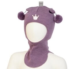 Шапка-шлем для девочек Kivat 491*21, лиловая 6419580205417 цена и информация | Шапки, перчатки, шарфы для девочек | kaup24.ee