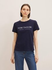 Женская футболка Tom Tailor 1032702*30025, тёмно-синяя, 4065869049993 цена и информация | Футболка женская | kaup24.ee