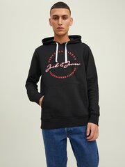 Jack & Jones meeste dressipluus 12211551*01, must 5715309715764 цена и информация | Мужские толстовки | kaup24.ee