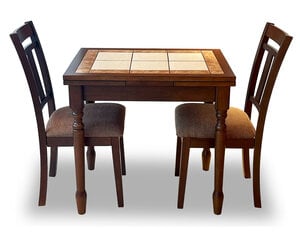 Раскладной стол Siliger, из массива дерева цена и информация | Кухонные и обеденные столы | kaup24.ee