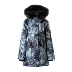 Huppa tüdrukute parka Vivian 200g 12490020*21009, must/hall 4741632098282 hind ja info | Tüdrukute joped ja mantlid | kaup24.ee