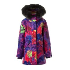 Huppa tüdrukute parka Vivian 200g 12490020*21053, lilla/korall 4741632098374 hind ja info | Tüdrukute joped ja mantlid | kaup24.ee