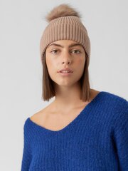 Vero Moda naiste müts 10249554*01, beež 5715221819427 hind ja info | Naiste mütsid ja peapaelad | kaup24.ee