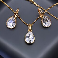 Ehtekomplekt naistele DiamondSky "Crystal Drop" Swarovski kristallidega hind ja info | Ehete komplektid | kaup24.ee