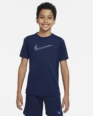 Nike детская футболка DM8535*410, тёмно-синий 195871914973 цена и информация | Рубашки для мальчиков | kaup24.ee