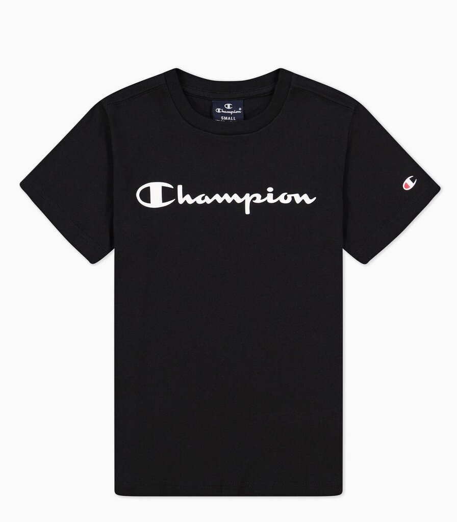 Champion poiste T-särk 305365*KK001, must 8053305812986 цена и информация | Poiste särgid | kaup24.ee