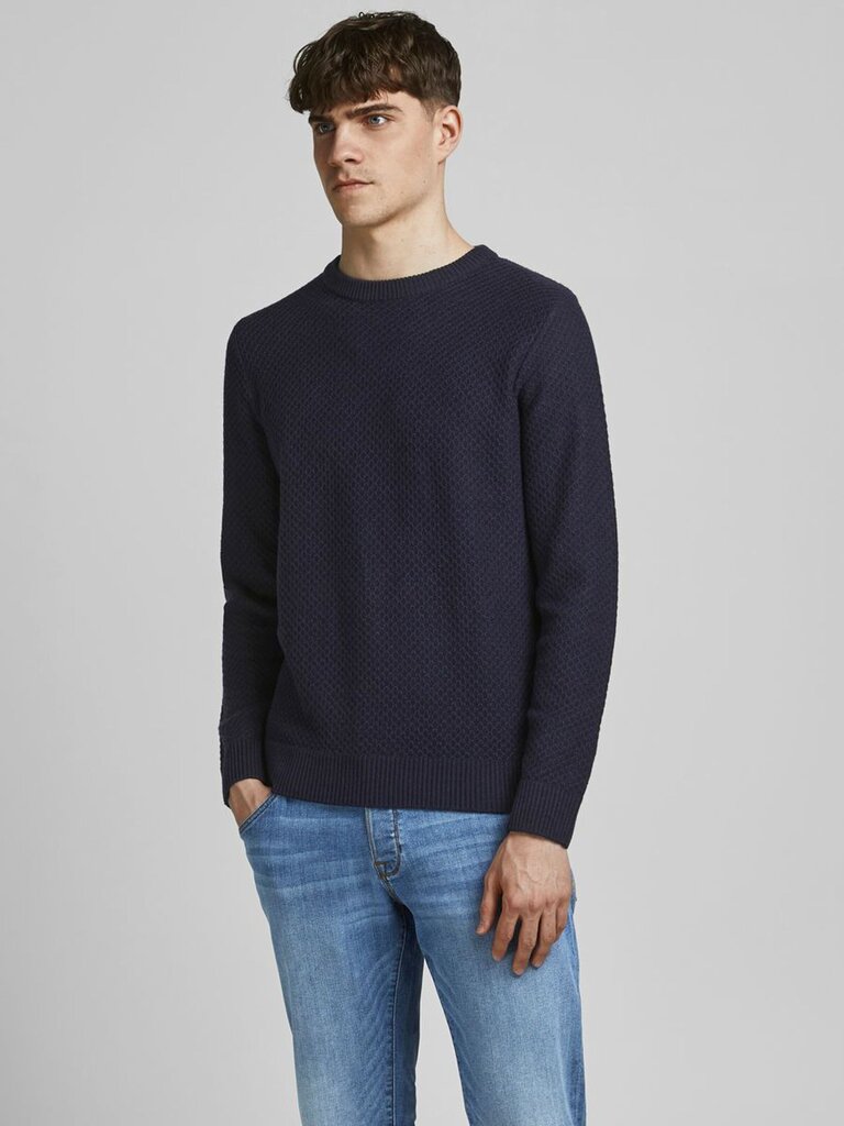 JACK & JONES meeste pullover 12193507*01, tumesinine 5715108517880 hind ja info | Meeste kampsunid | kaup24.ee