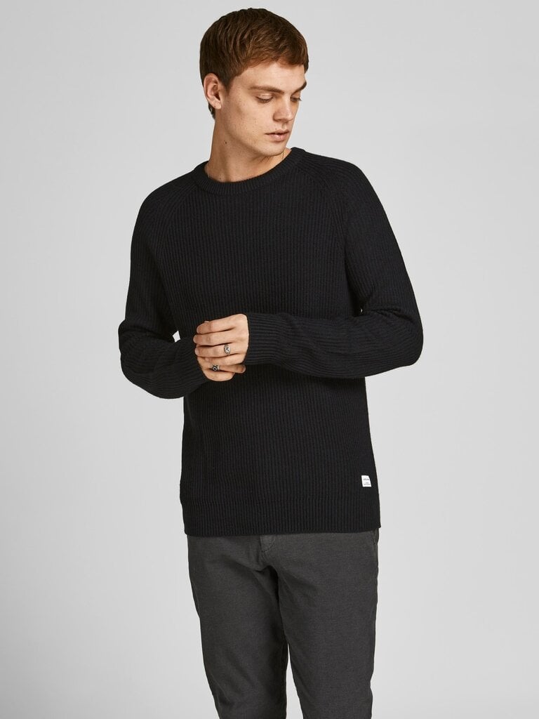 JACK & JONES MEESTE DŽEMPER 12220815*02, must 5715312965422 цена и информация | Meeste kampsunid | kaup24.ee