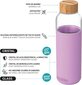 Klaasist ümar silikoonkaanega joogipudel 660ml (lilac) hind ja info | Joogipudelid | kaup24.ee