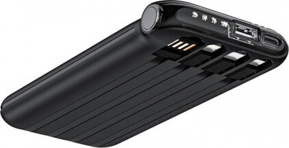 Vipfan F10 10000mAh powerbank + 4-in-1 cable (black) hind ja info | Akupangad | kaup24.ee