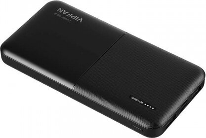 Vipfan Powerbank Ultra-Thin F04 10000mAh, 2x USB (black) hind ja info | Akupangad | kaup24.ee