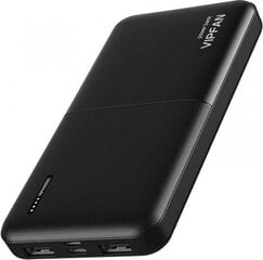 Vipfan Powerbank Ultra-Thin F04 10000mAh, 2x USB (black) цена и информация | Зарядные устройства Power bank | kaup24.ee