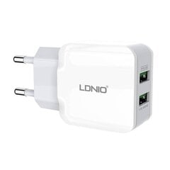 Wall charger LDNIO A2202, 2x USB, 12W (white) hind ja info | Mobiiltelefonide laadijad | kaup24.ee