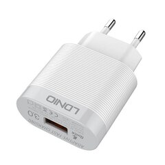 Wall charger LDNIO A303Q, USB-C, QC 3.0, 18W (white) hind ja info | Mobiiltelefonide laadijad | kaup24.ee
