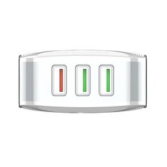 Wall charger LDNIO A3310Q, 3x USB, QC 3.0 (white) hind ja info | Mobiiltelefonide laadijad | kaup24.ee