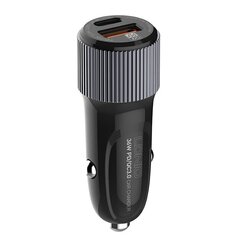 Car charger LDNIO C510Q, USB + USB-C, PD + QC 3.0, 36W (black) hind ja info | Mobiiltelefonide laadijad | kaup24.ee