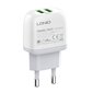 Wall charger LDNIO A2219, 2x USB, 2.4A (white) hind ja info | Mobiiltelefonide laadijad | kaup24.ee