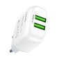Wall charger LDNIO A2219, 2x USB, 2.4A (white) hind ja info | Mobiiltelefonide laadijad | kaup24.ee