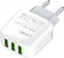 Ldnio Wall charger A3312, 3x USB, 17W (white) цена и информация | Mobiiltelefonide laadijad | kaup24.ee