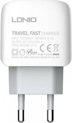 Ldnio Wall charger A3312, 3x USB, 17W (white) цена и информация | Зарядные устройства для телефонов | kaup24.ee