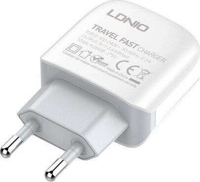 Ldnio Wall charger A3312, 3x USB, 17W (white) цена и информация | Mobiiltelefonide laadijad | kaup24.ee