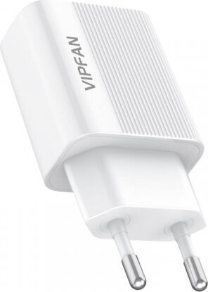 Vipfan E01 wall charger, 1x USB, 2.4A (white) цена и информация | Mobiiltelefonide laadijad | kaup24.ee