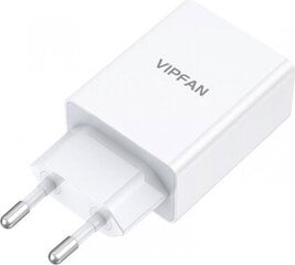 Vipfan E03 wall charger, 1x USB, 18W, QC 3.0 + Micro USB cable (white) hind ja info | Vipfan Mobiiltelefonid, foto-, videokaamerad | kaup24.ee